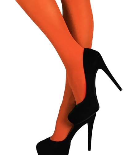 Image of Mila Marutti Orange Thigh High Stockings | Garter Belt Stockings 40 Denier | Made in EU - Orange, S