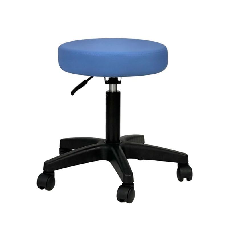 PLUS SANTE - Pack Table d'Examen Médicale Zelia avec Tabouret et Marche-Pied Inclus, Manuel avec Verin à Gaz, Largeur 75 cm (Bleu)