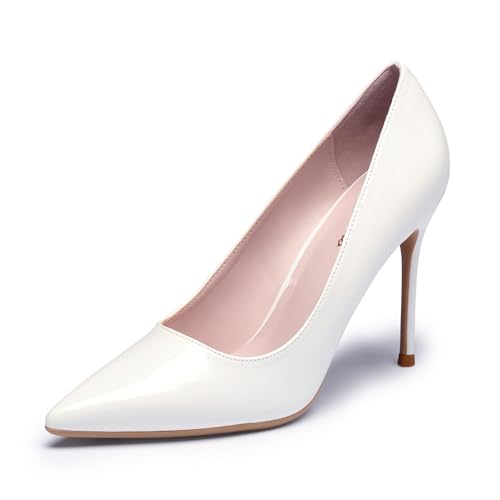 Escarpins à bout fermé et bout pointu blanc en taille 41 EU pour femme