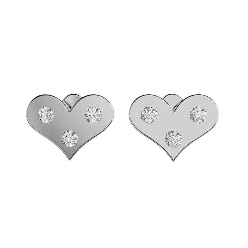 Clous d'oreilles cœurs en argent pour enfant, le cadeau d'anniversaire idéal en or et pierre