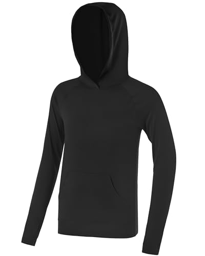 Image of Boys Rash Guard Hoodie UPF 50+ Long Sleeve Sun Protection Swim Shirt