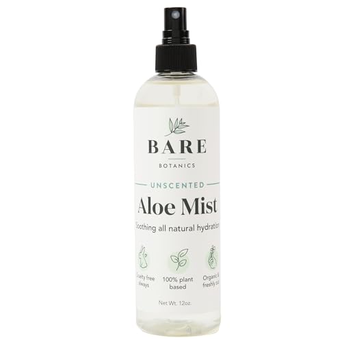 Bare Botanics Cooling Aloe Spray For Skin & Hair - Large 12Oz | Sunburn Spray & Aloe Hair Moisturizer | 99.66% Pure Unscented Aloe Vera Spray Made In Wisconsin… cover
