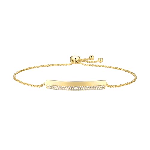 Amazon Essentials Cubic Zirconia Bracelet in 18k Gold Plated Sterling Silver