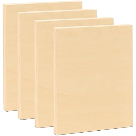 Dragon Drew Unfinished Wood Canvas Boards with 3/4” Cradle, Wood Panels for Crafting and Painting | 8”x10” | 4 Pack Cover