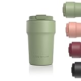 ✅ IDEALES GESCHENK I Der Travel Mug eignet sich perfekt als Geschenk. Der Thermobecher wird aus hochwertigem 18/8 Edelstahl gefertigt und ist frei von BPA. Ideal für deinen Arbeitsweg, Sport, Uni, Yoga oder Spaziergänge mit Baby oder Hund.
