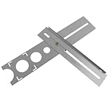 Präziser Bodenbohrloch-Locator, verstellbares Werkzeug mit Positionslineal, entworfen für Fliesen, Marmor, Holz, Kunststoff, aus Metall für präzises Stanzen