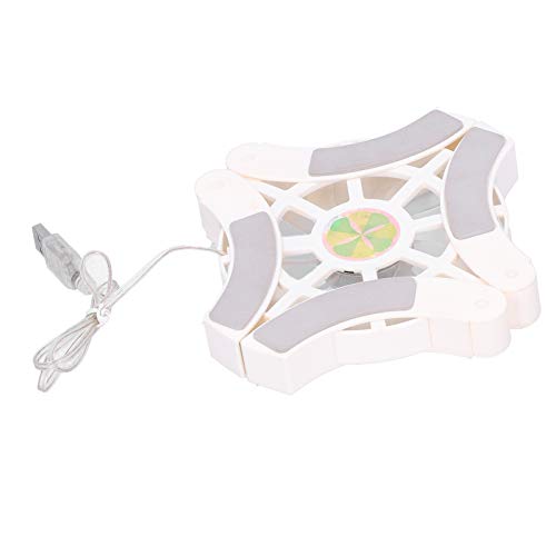 Laptop Cooler Cooling Pad Wisoqu DRS04 con Doble Ventilador, Luz LED Azul y 12 Almohadillas Antideslizantes, Blanco miniatura 3