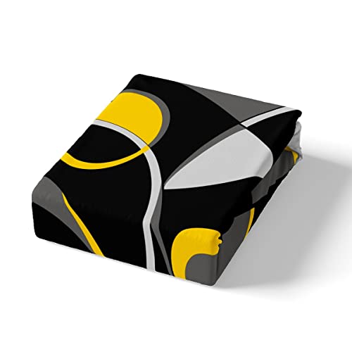 Yellow Grey Black Geometry Comforter Cover Geometric Circle Bedding Set Geometry Swirl Duvet Cover For Children Kids Boys Girls Modern Abstract Art Bedspread Cover Room Decor Bedclothes Queen Size #TOP3
