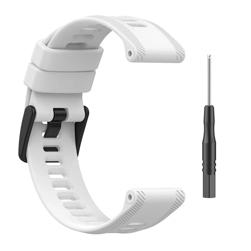 SRMVRNKNNK 22mm �X�|�[�c�V���R���X�g���b�v Fit For Garmin Fit For Forerunner 965 955 Solar 945 935 745 �X�g���b�v�ɓK��(White,For Forerunner 965)
