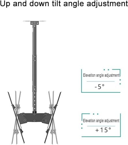 Bras de moniteur et support de plafond réglable pour TV 55-75 pouces