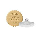 Tampon à biscuits personnalisé Mr & Mrs - Personnalisable avec nom, date, mariage, biscuit élégant, moule à glaçage, outil de gâteau pour anniversaire ou événements de mariage