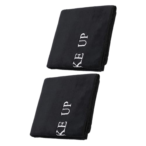 Ciieeo Tapete Protector de Escritorio Negro de Tela, y Elegante para Vanidad y Mesa de Maquillaje, Paquete de 2 Piezas Adecuado para Tocador y Banco de Trabajo