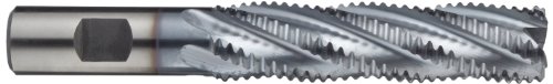 Image of 5270094 Cobalt Steel Square Nose End Mill, Inch, Long Length, Weldon Shank, TiCN Finish, Roughing Cut, 6 Flutes, 5.75 inch Overall Length, 7 /8 inch Cutting Diameter, 3 /4 inch Shank Diameter