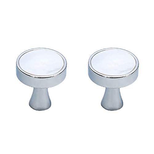 BIGBOBA 2 Pcs Simple Style Round ShapeDoor Handle Cabinet Drawer Bow Pulls Handle Sliding Doors Door Handle for Kitchen Dresser Wardrobe