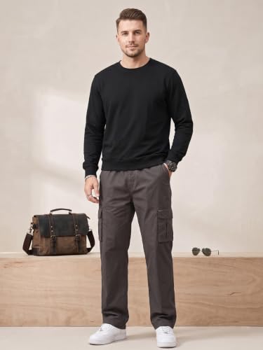 Image of Leriya Fashion Men Cargo Pants | 6 Pocket Cotton Cargo Joggers for Men | Loose Fit Stylish Pant with Pockets | Casual Baggy Trousers & Streetwear Lower (Available in Plus Size)