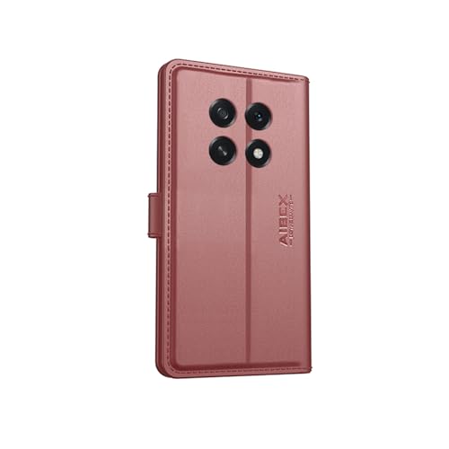 Image of AIBEX Compatible for Oppo F29 5G Flip Cover Leather Finish with Magnatic Closure | Inside TPU with Card Pockets | Wallet Stand | Complete Protection Flip Case -Brown