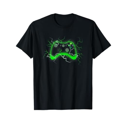 Video Game Controller Shock Lightning Bolt Gaming Gamer T-Shirt