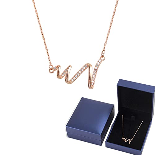 ZQHNA to My Daughter Necklace Love dad,to My Daughter Highs and Lows Necklace,Wave Necklace Pendant, Inspirational Jewelry Necklace for Teen Girls to My Daughter (Gold)