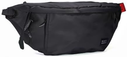 Large Crossbody Fanny Pack for Women Men,Waterproof Waist Bag Pack with Adjustable Strap & 5-Zipper Pockets,Black - Image 8