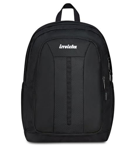 Invicta Zaino Scuola Jelek Up Led, Nero, Doppio Scomparto Con Tasca per PC e Tasca per Borraccia, 36 lt, Scuola Media e Superiore, Zaino Ragazza e Ragazzo