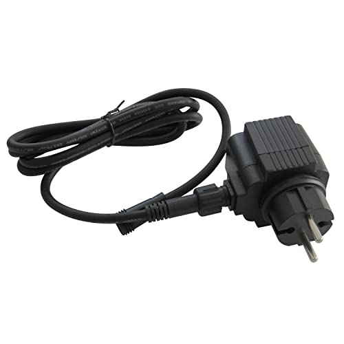 LIGHTEU®, TDC AC/AC Adapter DE-21-12W Steckernetzteil 12V AC 1,75Amp 21VA Trafo mit Verlängerungskabel IP44