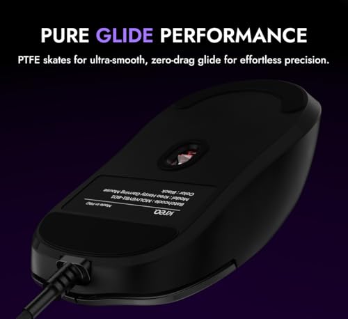 Image of Kreo Harpy Gaming Mouse Wired, 55g Ultra-Lightweight Mouse, Customizable RGB Mouse for Laptop Gaming, Mouse for Pc, 1000Hz Polling Rate, 12800 DPI