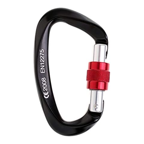 Inzopo 25KN Carabiner Rock Climbing Tree Surgeon Downhill Abseiling Fall Protection Rigging Gear Equipment Cover
