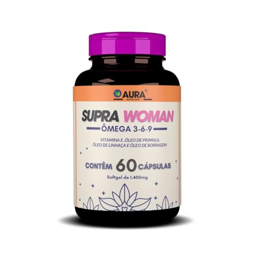 Ômega 3,6,9 Supra Woman Borragem,Prímula,Vitamina E 60 Cápsulas