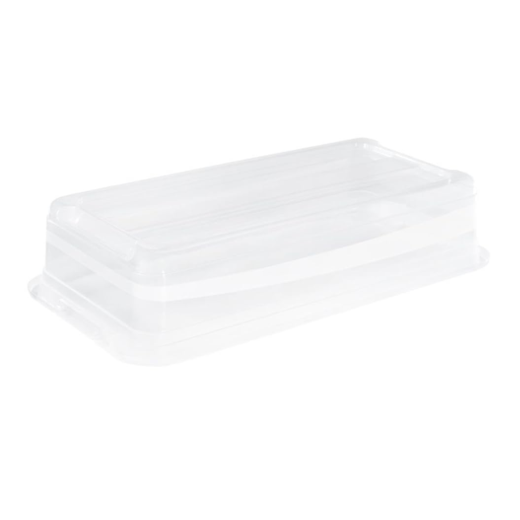 keeeper Boîte de Rangement avec Couvercle et Système de Fermeture à Clip, 79,5 x 39,5 x 17 cm, 33 l, Cornelia, Transparent