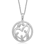 Sterling Silver Family Pendant Necklace, 18