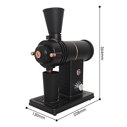 Feixunfan Kaffeemühle Elektrische Kaffeemühle Hai Zahn 78mm Ghost-Zahn-Kaffee Miller für Kaffee Bohne (Farbe : Black… – Bild 8