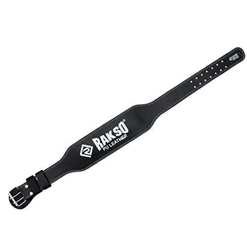 Image of RAKSO Weight Lifting Belt PU for Back Support Comfortable & Durable for Weightlifting Gym Workout (4 Inch Wide) for Men and Women COMBO