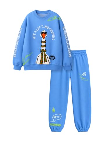 Image of Nap Chief Kids Cotton Co-Ord Set for Boys & Girls,Printed Sweatshirt with Joggers,Casual Wear Outfit