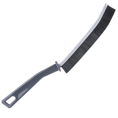 Image of The Dead Corners of Bathroom Grout Scrubber Deep Bathroom Gap Brush Mutli-Surface, Angled for Household Cleaning, Kitchen Cleaning and Home Grey.