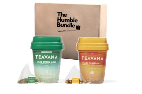 Teavana Jade Citrus Mint Green Tea, Peach Tranquility Caffeine Free, Bundle (2 Pack Total of 30 Sachets)