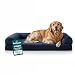 FurHaven Pet Dog Bed | Orthopedic Quilted Sofa-Style Couch Pet Bed for Dogs & Cats, Navy, Jumbo