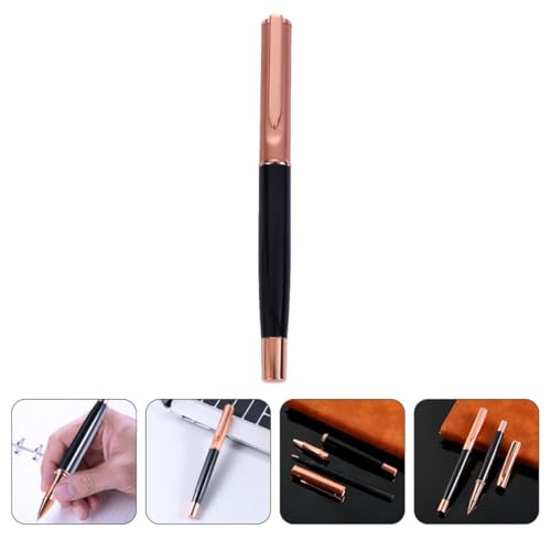 Bolígrafo metálico SEWACC color oro rosa tinta gel 5mm miniatura 5