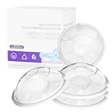 Breast Milk Collector, Milk Catcher for Breastfeeding, Breast Shells, Shields for Sore Cracked Nipple, Reusable Silicone Breast Milk Collection Cups for Nursing, 4 Pack