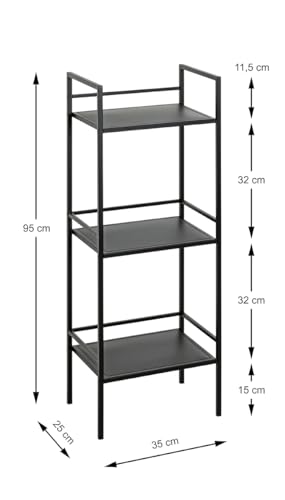 Étagère métal noir HAKU pour solutionner le manque de rangement