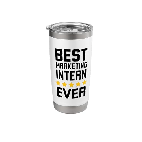 Best Marketing intern ever funny marketing humor 5 stars Stainless Steel Insulated Tumbler