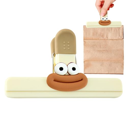 Clips de colores para bolsas de alimentos, clips de sellado para aperitivos - Alicates para mantener la frescura de dibujos animados | Pinzas de notas de estudiante multifunción para papel, aperitivos
