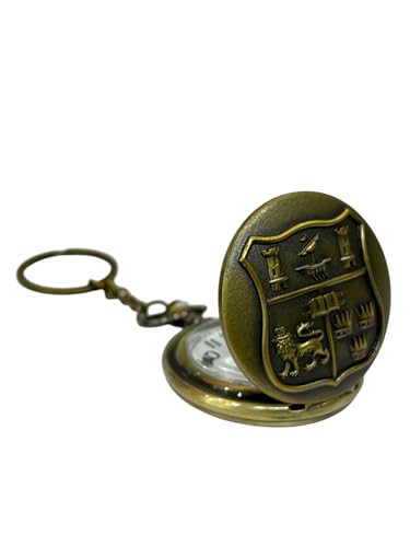Image of AUGEN Premium Pocket Watch Metal Keychain UCC Retro Vintage for Gifting With Key Ring Anti-Rust (Pack Of 1)