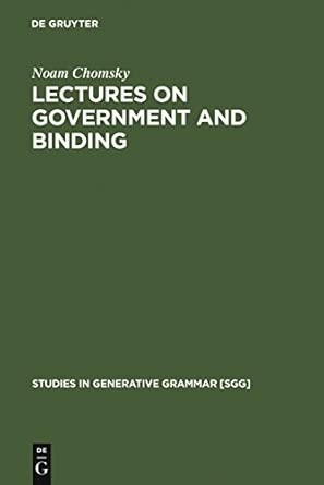 Lectures on Government and Binding: The Pisa Lectures: 9 7th ed Edition book cover