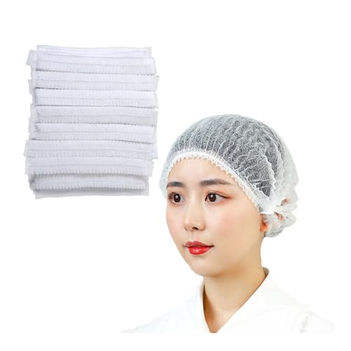 Küche Haarnetze,100 PCS Op Haube Frauen Haarnetze Haarnetze Mütze Op Hauben Damen Elastische Staubkappe Haarnetz für Küche Catering Schlafen Foodservice Salon SPA Staubfrei Arbeitsbereich