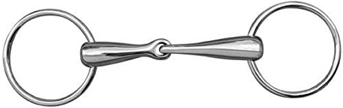 HKM 9868 Large Lozenge French Link Loose Ring Snaffle Bit 20 mm Solid Stainless Steel, XL, The colour is not relevant