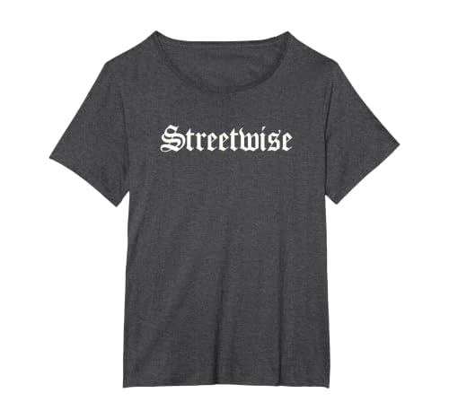 Streetwise Street Wise T-Shirt, Women's Plus, Dark Heather Grey, 1X
