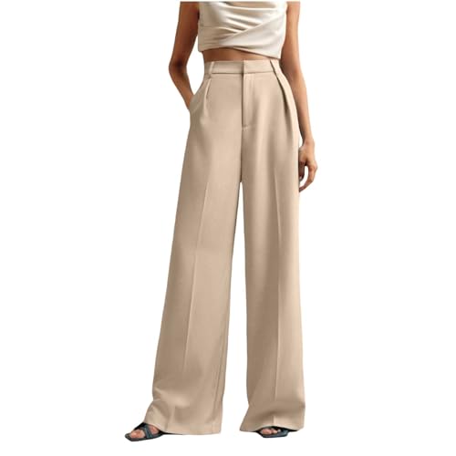 Generisch Anzughose Damen Weites Bein Hose Elegante Marlenehose Festliche Anzughosen Business Stoffhose Bequeme Freizeithose Leichte Damenhose Palazzo Hosen Lässig Wide Leg Palazzohose Beige L Generisch Anzughose Damen Weites Bein Hose Elegante Marlenehose Festliche Anzughosen Business Stoffhose Bequeme Freizeithose Leichte Damenhose Palazzo Hosen Lässig Wide Leg Palazzohose Beige L