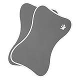 VALICLUD 2 Stück Futtermatten für Kleine Hunde und Katzen rutschfest Knochenförmig Strapazierfähige Napfunterlage Leicht zu Reinigen