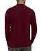 Men's Fashion Shirts Long Sleeve Mock Turtleneck T-Shirts Casual Thermal Undershirt Tops Wine Red L