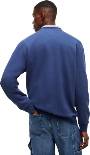 Tommy Jeans Herren TJM Reg S Flag Crew Dm0Dm20741 Pullover Sweatshirt, Blau (Basic Navy), XXL – Ansicht 2
